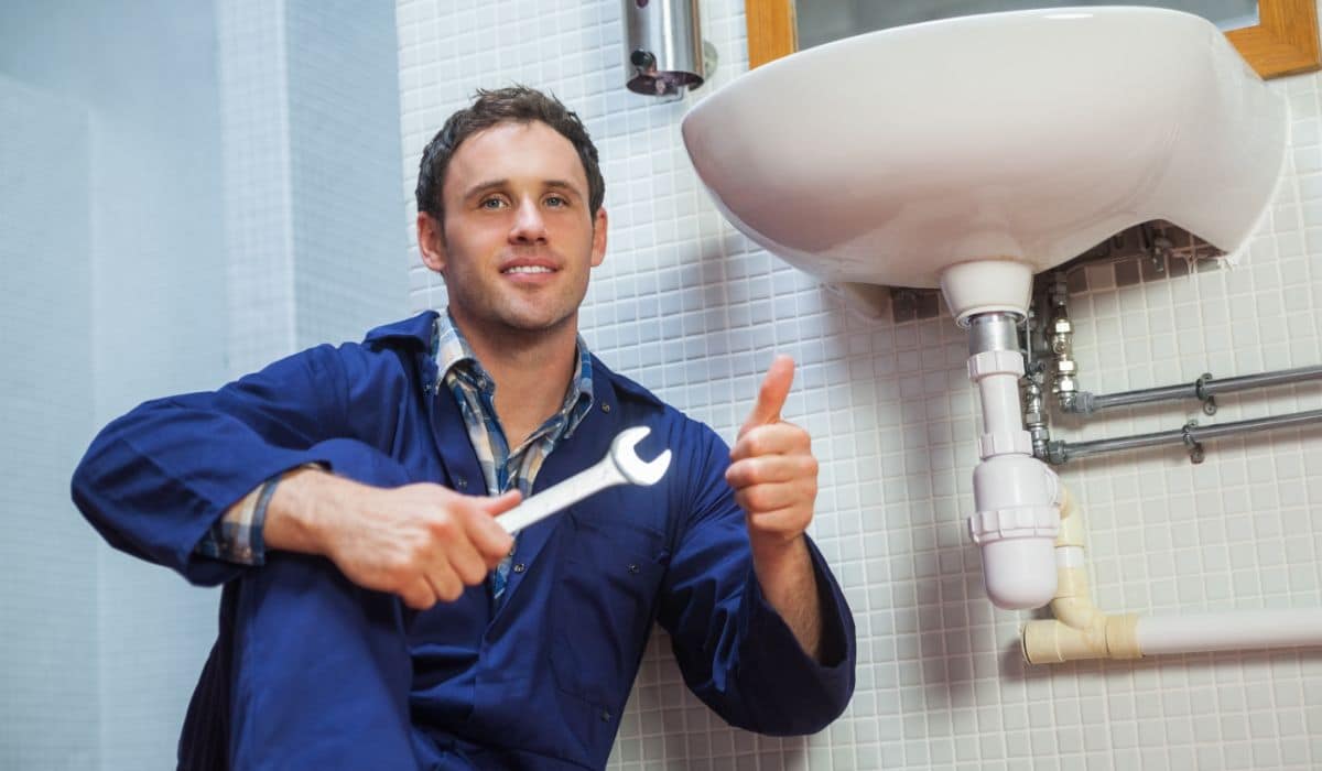 Plumber Giving a Thumbs Up