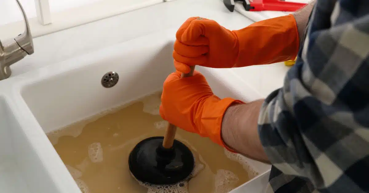 Unblocking kitchen sink