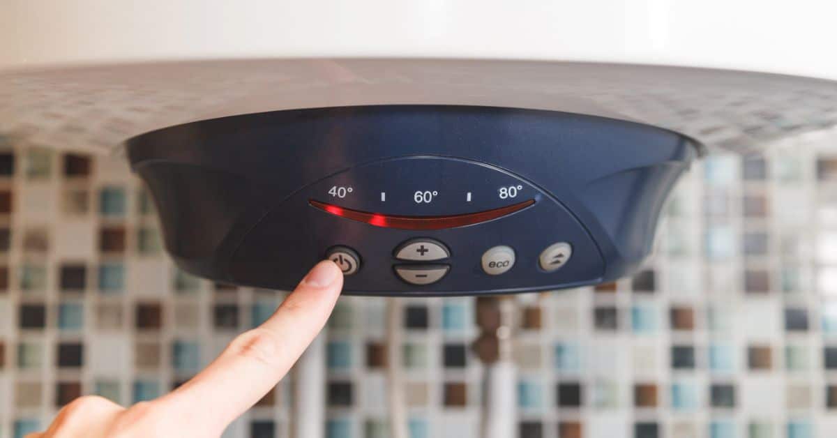 Switching off water heater