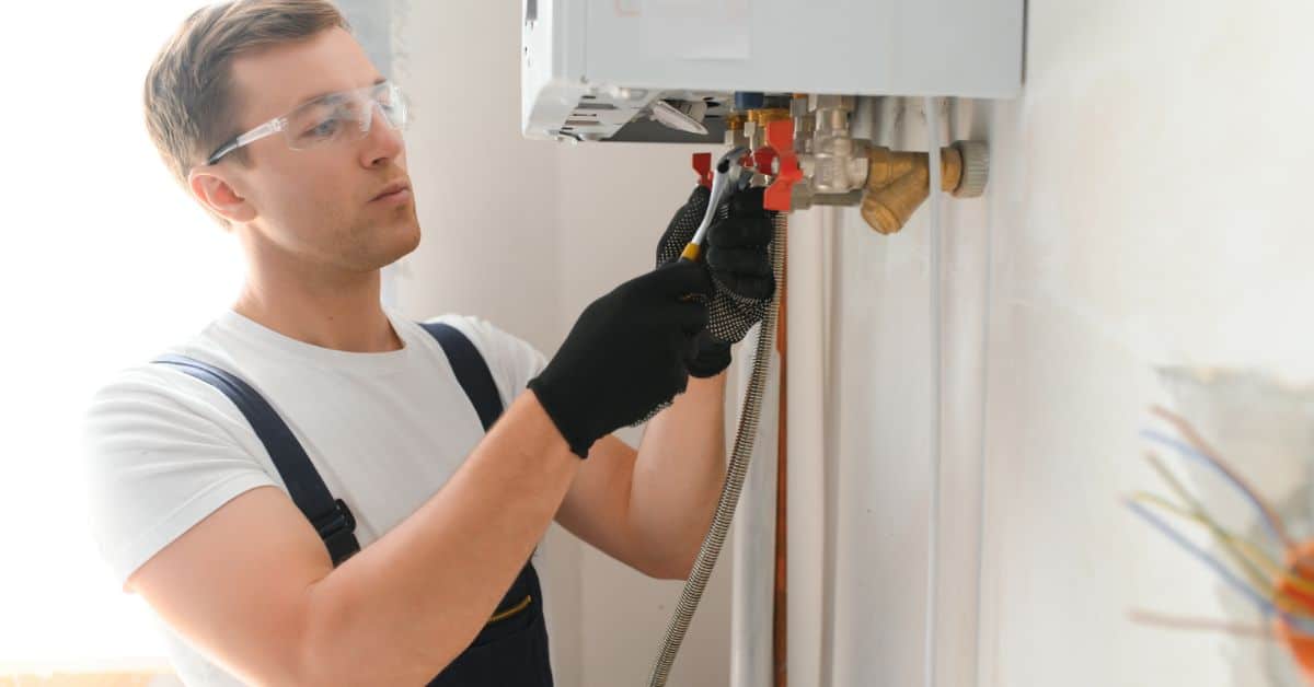 Boiler having maintenance done