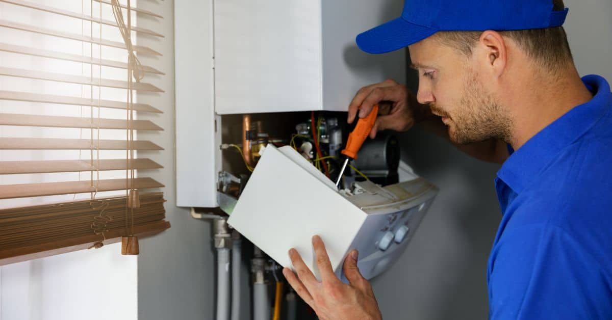 gas safe engineer near me - doing boiler maintenance