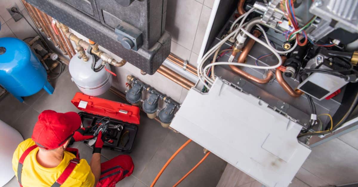 gas safe plumbers near me - doing a service