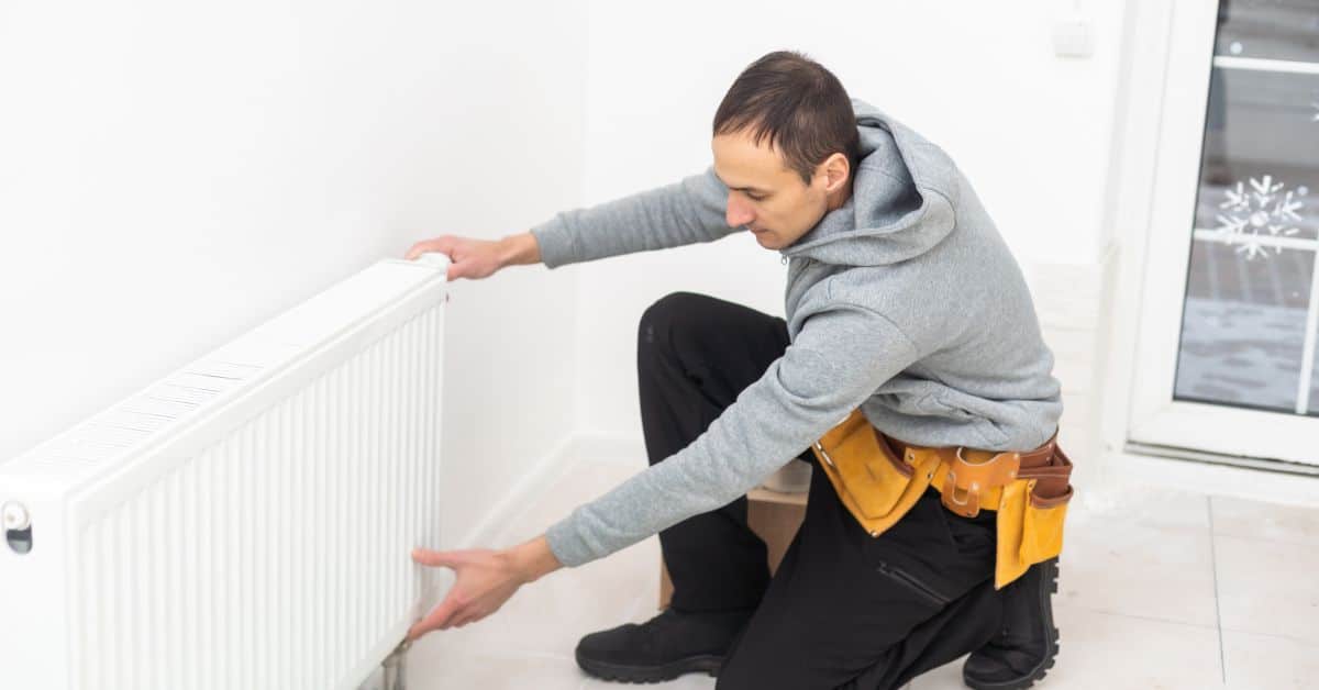 Plumber doing an installation