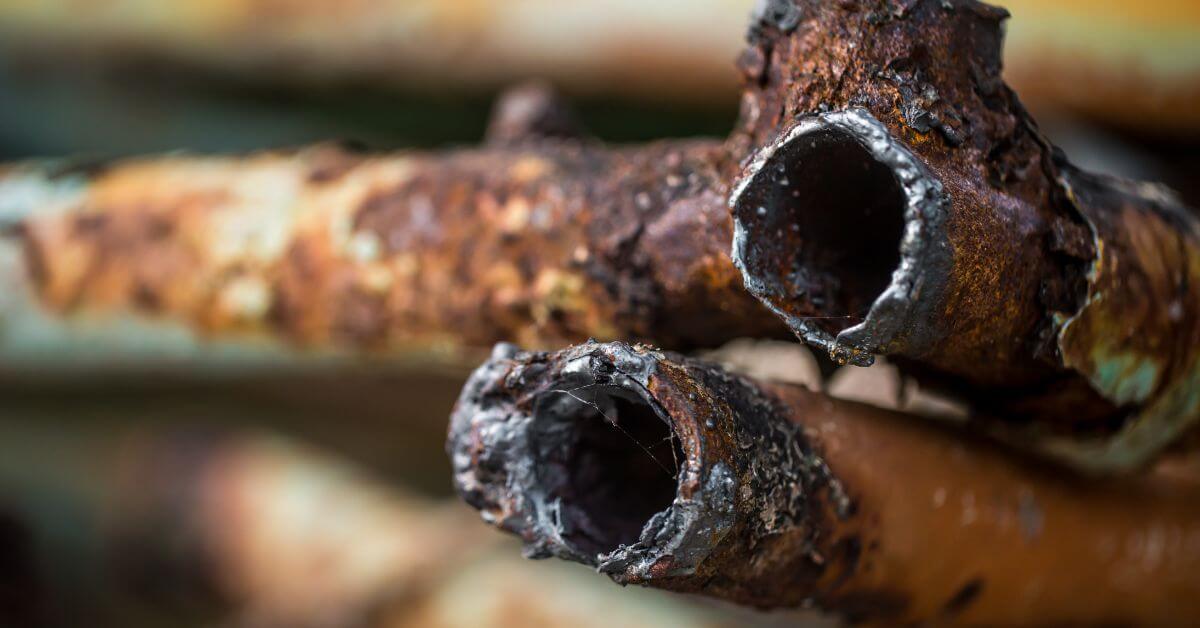 corroded water pipe