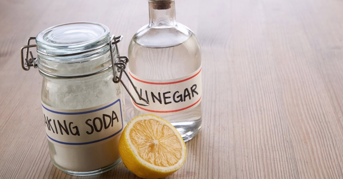 Baking Soda and Vinegar on a table