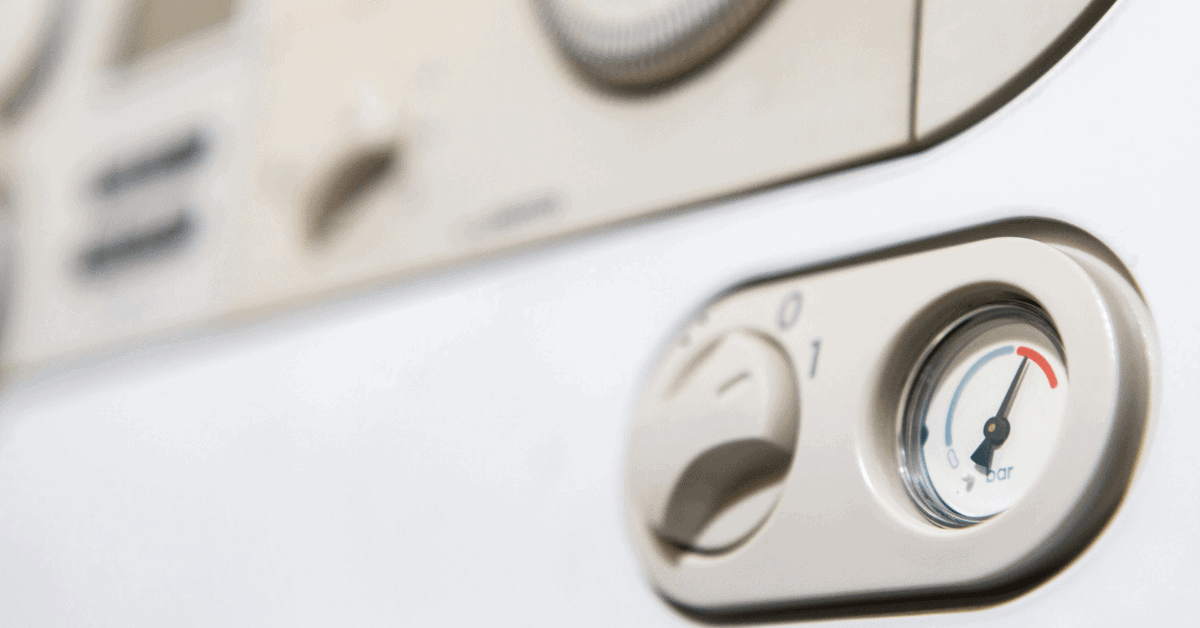 Boiler pressure gauge showing central heating pressure 