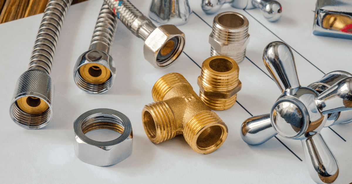 Kitchen tap fittings and flexible connections for installation 